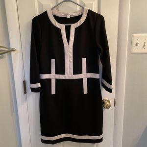 Diane Von Furstenberg classic black and white dress, size 6